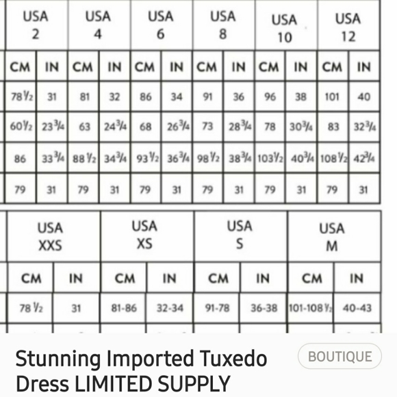 Stunning Imported Tuxedo Dress LIMITED SUPPLY - Picture 8 of 8